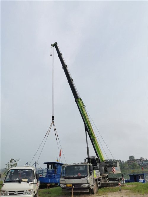 中江县桥梁建设吊装案例
